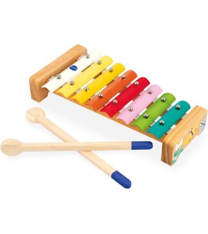 Janod - Set Musical 5 Instruments en Bois Sunshine - Instrument de Musique Enfant - Jouet d'Imitation et d'Ãveil Musical -