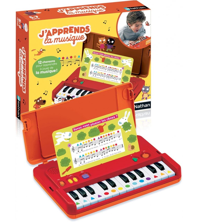 Nathan â J'apprends la Musique â Jeu Ã©ducatif - Initiation au piano - â 12 mÃ©lodies pour apprendre la musique â DÃ¨s 5