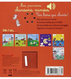 Mes premières chansons mimées - Livre Sonore - 6 Chansons pour enfant de  dès 1 an - Musicakids éveil musical